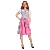 Almsach Dirndl Natalie in grau und rosa - 6