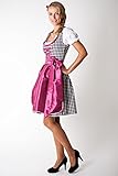 Ludwig und Therese Damen Dirndl-Set Maja schwarz/beere 3-tlg. D010004 - 2