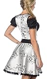 Dirndl aus edlem Brokatstoff in schwarz und silber - 2