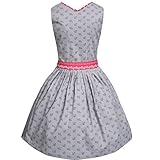 Midi Dirndl Natalie in Grau von Almsach - 5
