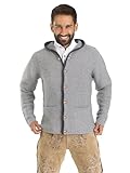 Almbock Trachtenstrickjacke Bavaria mit Kapuze grau - 5