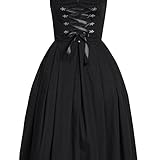 Langes Dirndl Marei in Schwarz von Almsach - 3
