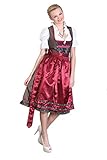 Almandatrachten Midi Damendirndl Braun und Weine - 2