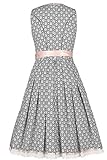 Krüger Madl Dirndl Vintage-Stil schwarz rosa - 4