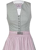 MarJo Graceful Dirndl Selene V-Ausschnitt Mint hellgrün rosa hochgeschlossen - 2