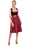 MarJo Samt Dirndl Inka Rubinrot - 4