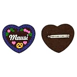 Filzherz Anstecker „MAUSI“ im Lebkuchenherz-Design (7 x 6,5 cm) - 2