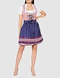Fuchs Trachtenmoden Damen Dirndl Mini Kariert (rot/blau) - 2