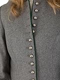 Hammerschmid Trachtenjacke Gmund grau mit Knöpfen, Stehkragen, Schößchen - 7