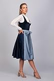 Edelnice Trachtenmode Exklusives Designer Midi Dirndl Luna Samt blau inkl. Dirndlschürze - 2