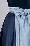 Edelnice Trachtenmode Exklusives Designer Midi Dirndl Luna Samt blau inkl. Dirndlschürze - 7