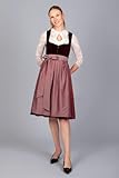 Edelnice Trachtenmode Exklusives Designer Midi Dirndl Lilly Samt rot inkl. Dirndlschürze - 3