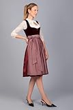 Edelnice Trachtenmode Exklusives Designer Midi Dirndl Lilly Samt rot inkl. Dirndlschürze - 4