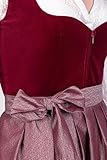 Edelnice Trachtenmode Exklusives Designer Midi Dirndl Lilly Samt rot inkl. Dirndlschürze - 6