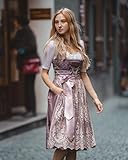 Edelnice Trachtenmode Exklusives Designer Midi Dirndl Madeleine inkl. Spitzen Dirndlschürze und Charivari - 9