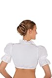 Edelnice Sexy Dirndlbluse mit Schnürung und Verstellbarer Ausschnitttiefe Weiß - 2