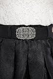 Lifos Trachtenrock mit Gürtel Paisley Schwarz - 3