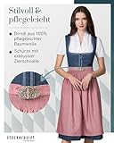 Stockerpoint Roseline Midi Dirndl, blau Altrosa - 2