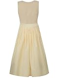 Marjo Dirndl Obing Cord-Dirndl Midi mit Knöpfen Zitrone - 2