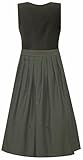 Marjo Dirndl Nußdorf | Mididirndl mit Knöpfen | Samtdirndl Oliv - 2