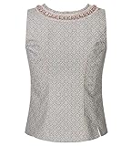 Exklusives Designer Trachten Mieder – Korsage grau/Altrosa – Jaquard & Satin - 7