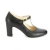 Dirndl Schuhe Jasmin in schwarzem Leder