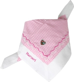 Trachtentuch rosa-weiß mit Stickerei