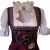 Blitz BT04 Dirndl 3 tlg. Trachtenkleid Kleid, Bluse, Schürze, ca. 115cm Größe: 34 bis 42 , Lila & Schwarz, (34) - 2