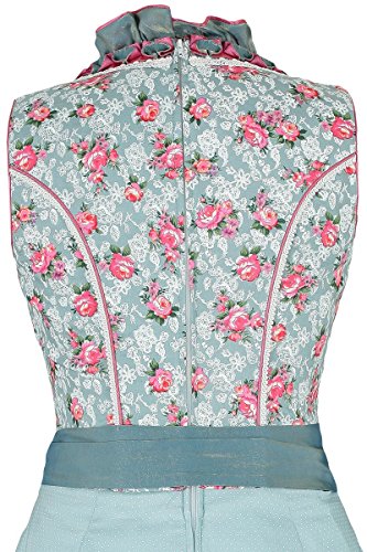 Spieth & Wensky Dirndl kurz grau-petrol